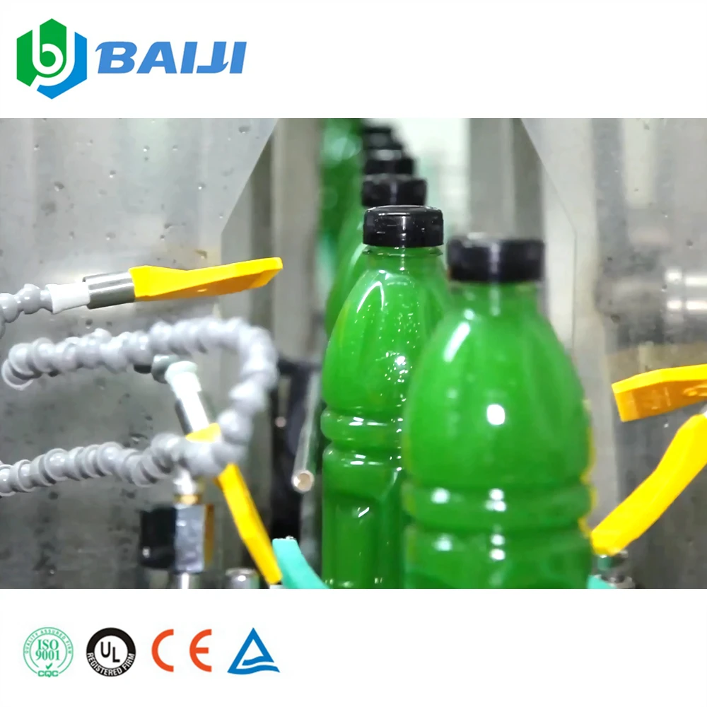 Automatic complete small commercial fruit drinking juice filling bottling machine production line
