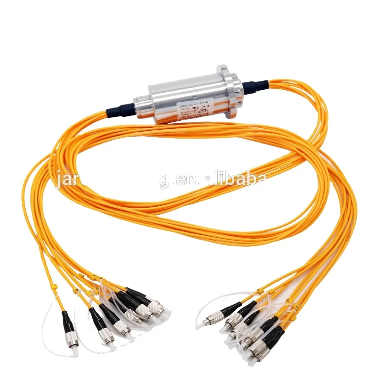 Hydraulic Fiber Optic Electrical Slip Ring Connector Union 2 4 6 Passages Rotary Joint