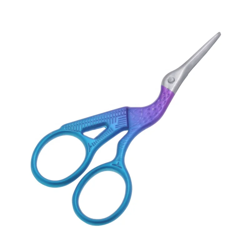 Hot selling stainless steel sharp head eyebrow colorful scissors for eyebrow cuticle manicure cutting