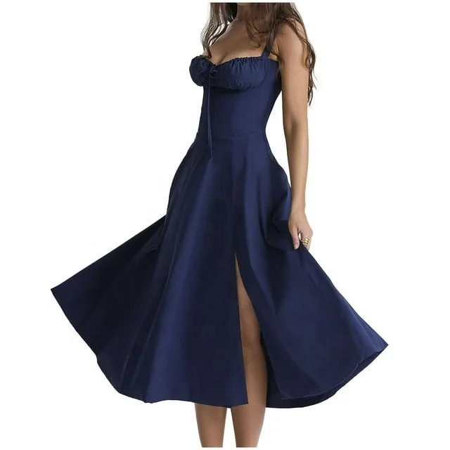 Fashion New Arrivals Elegant Side Split Trendy Dresses Custom lady sexy evening Dress For Women Clothing Bodycon Casual Dresses