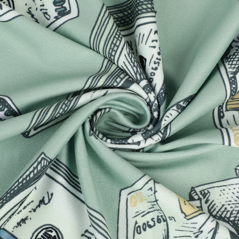 digital print double brushed poly DBP dress material polyester baby jersey fabric