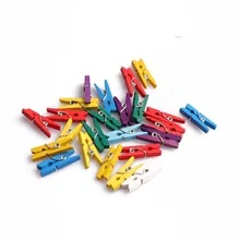 rainbow color birch wood mini pegs colored pegs DIY toys wooden clothe pins