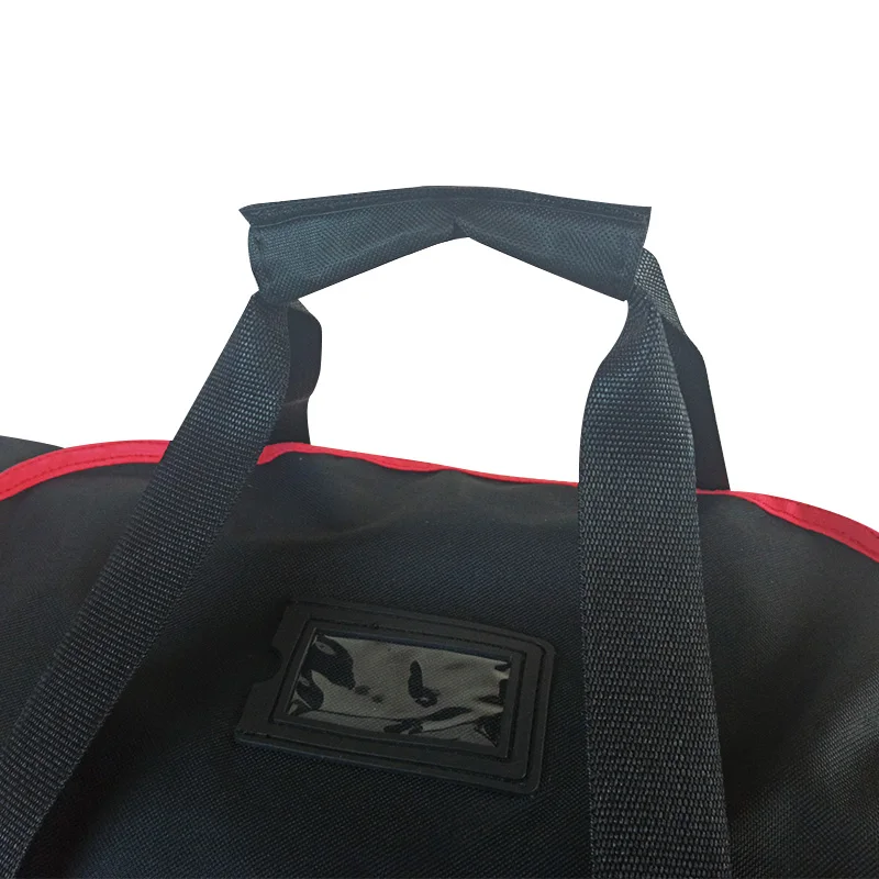 New design black red nylon waterproof martial arts training equipment bag custom logo sport gym bagsrtment