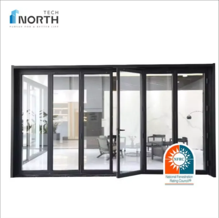 New design Thermal Break Aluminum Bi Fold Door folding glass door Bi Folding Doors