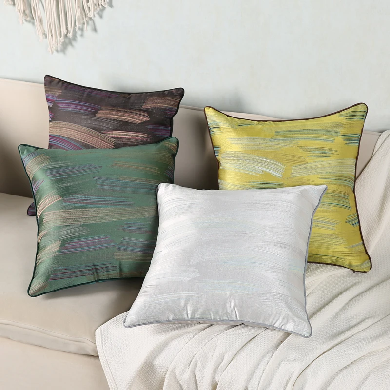 Modern Geometric Pillow Covers Vintage Cushion Cover Rectangle Block Print Cushion Cover