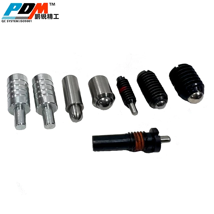 Smooth plastic body stainless steel press fit hex spring loaded threaded indexing ball plunger
