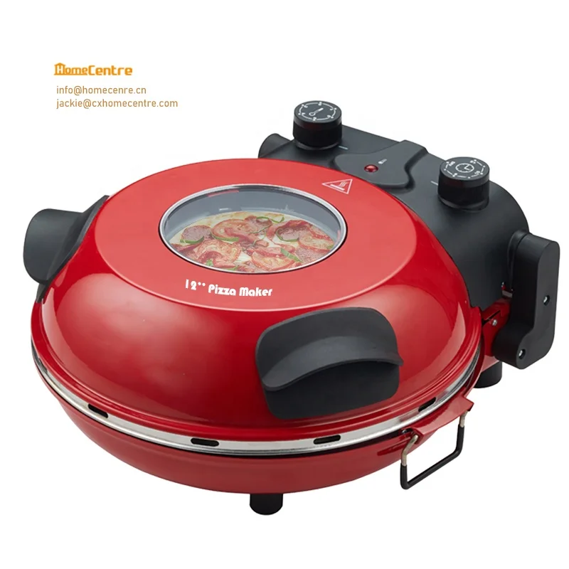 Electric Pizza Maker with 31cm detachable stone pan