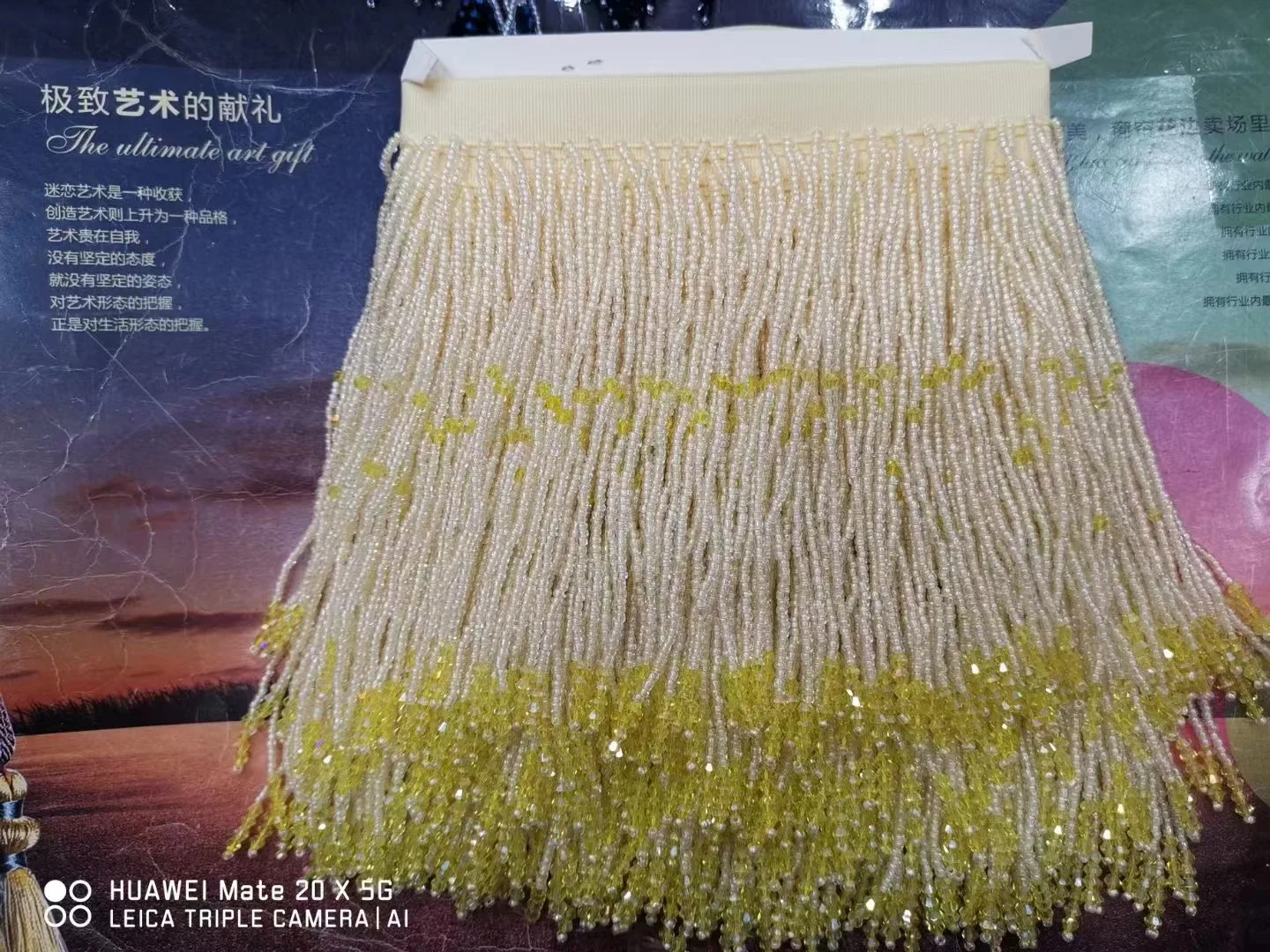 Wholesale Handmade Delicate Bead Fringe Trim Lilac Crystal Beaded Dress Tassel Fringe