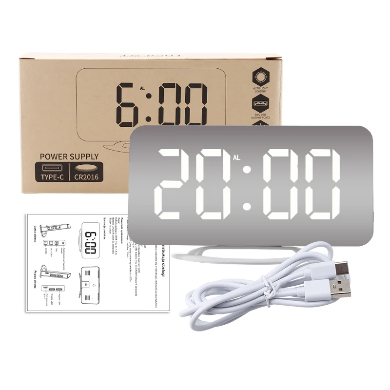 Oclock Wall For Mirror Clock Alarm Amazing Digital Office Clocks Gadgets Rotating Decorations Mount Light Custom Multi