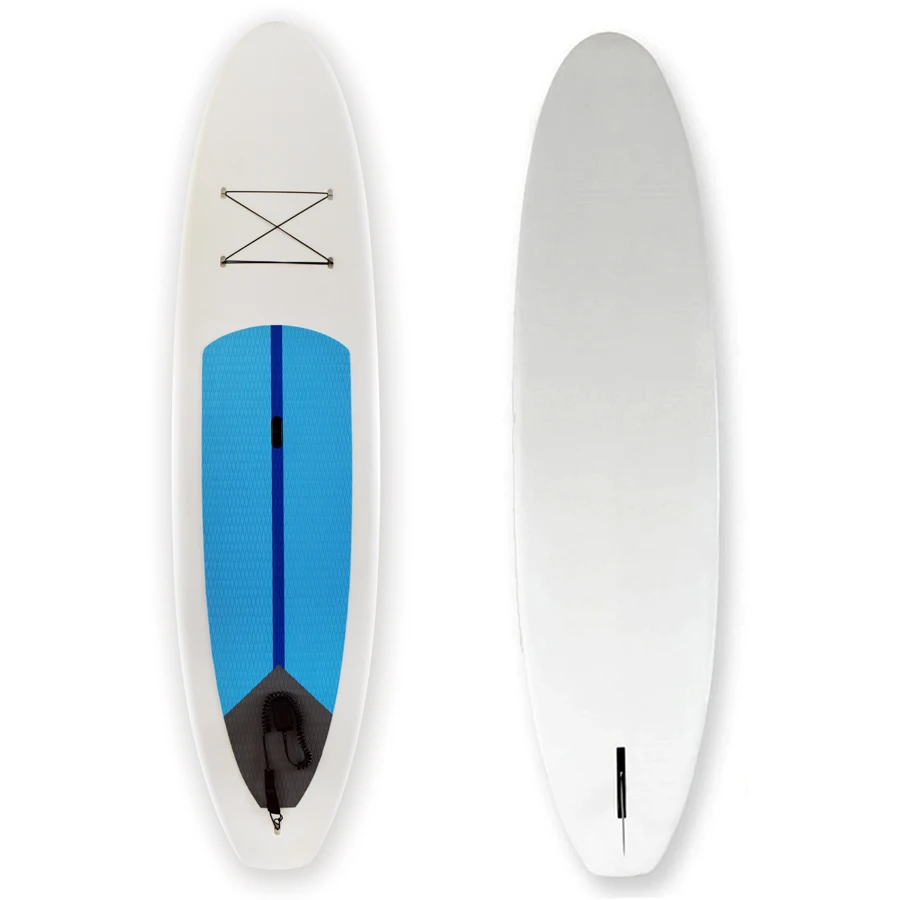 Wholesale Cheap blow molded foam rigid surfboard motor saltwater crocodile hard top standup paddle board yoga with foot.