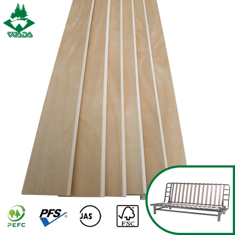 Full poplar /birch LVL bed wood slats with factory directly sales