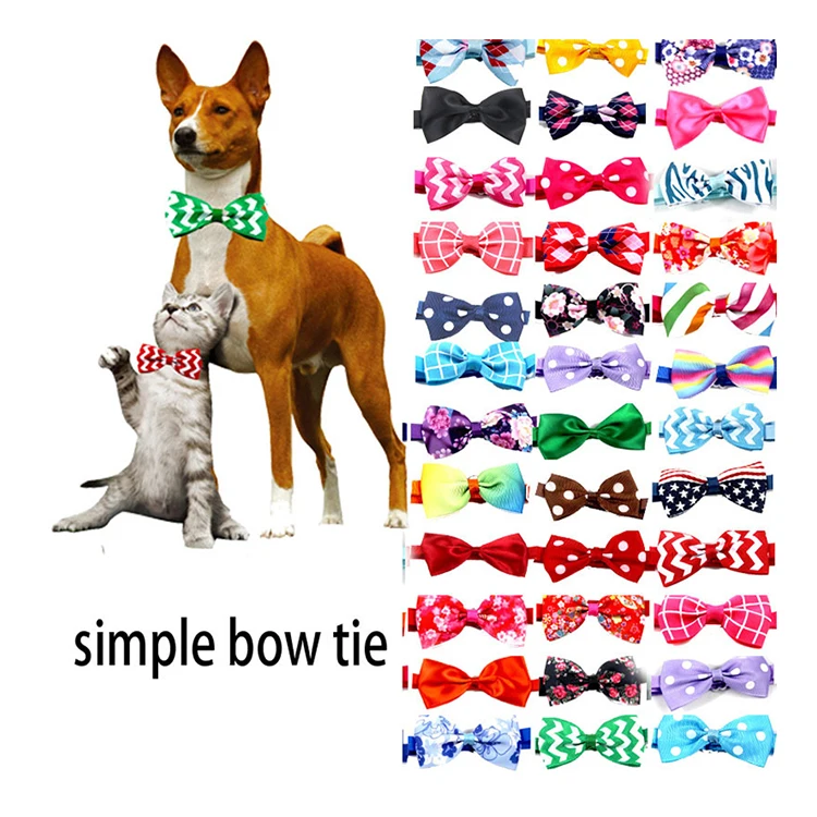 Hot Sale Lovely Multi Color And Design Elastic Pet Dog Hair Bow