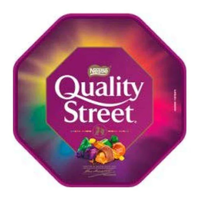 Box Packaging Wholesale Gift Cheap Bulk Toffees Delicious Milk And Dark Chocolate 650 G Quality Street Tub