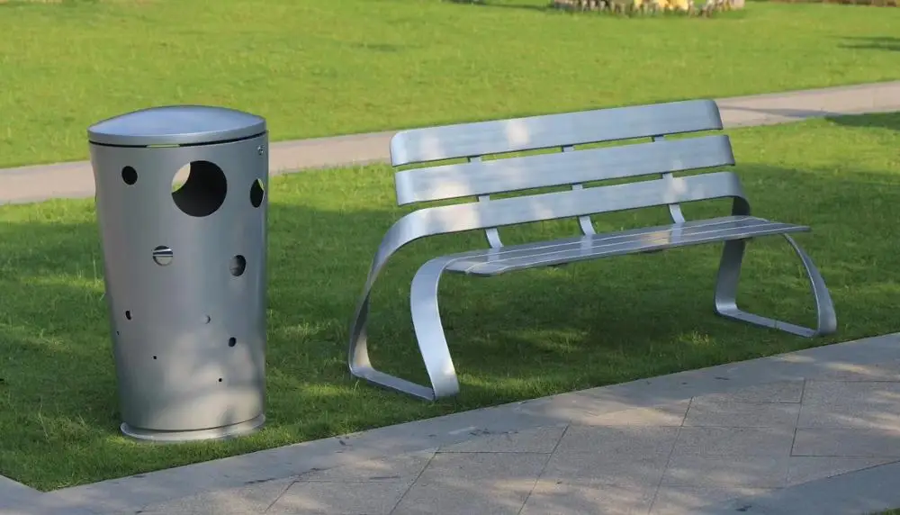 Cast iron garden bench furniture  Outdoor aluminumFrame  morden  park  chair with armrest