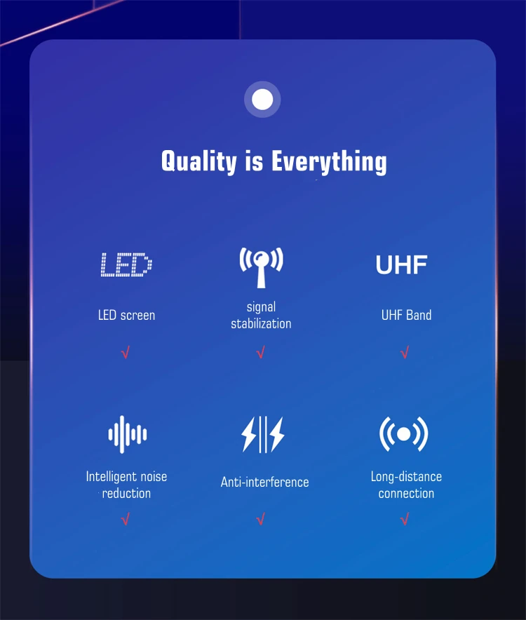 Wireless Microphone China Colar Mic Microphone Handle Shell Microphone for Karaoke Singing Wedding DJ Party