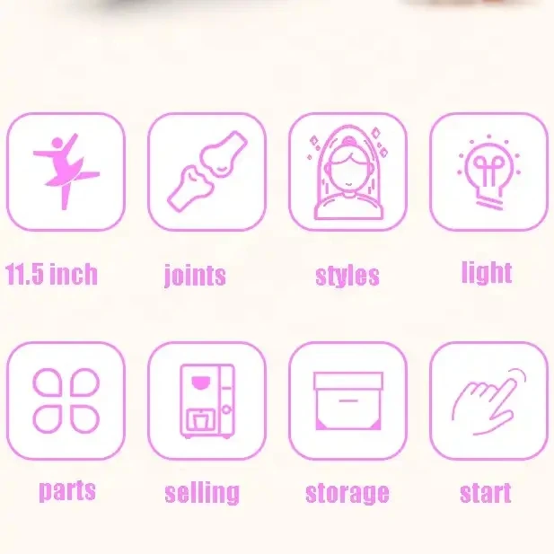 Cute And Fun Baby Delivery Dining Car Doll ,11.5 Inch Multi Jointed Doll With Bike