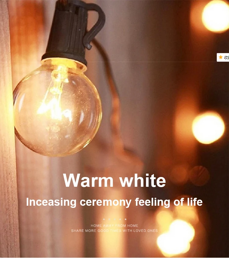 Лидер продаж 2019 Amazon уличная Погодостойкая Вольфрамовая лампа G40 25 футов Висячие розетки идеальные светильники для внутреннего дворика