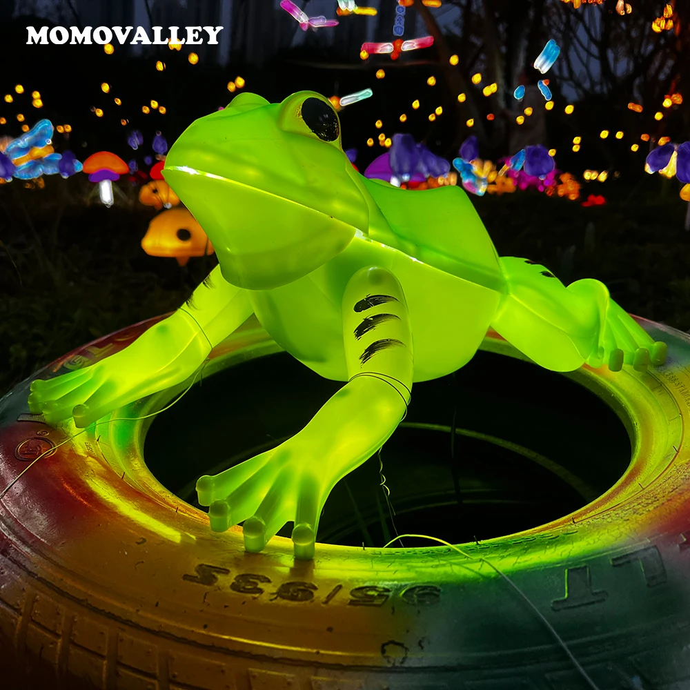 Momovalley outdoor waterproof christmas light displays frog garden decorations of attraction parks decorative light