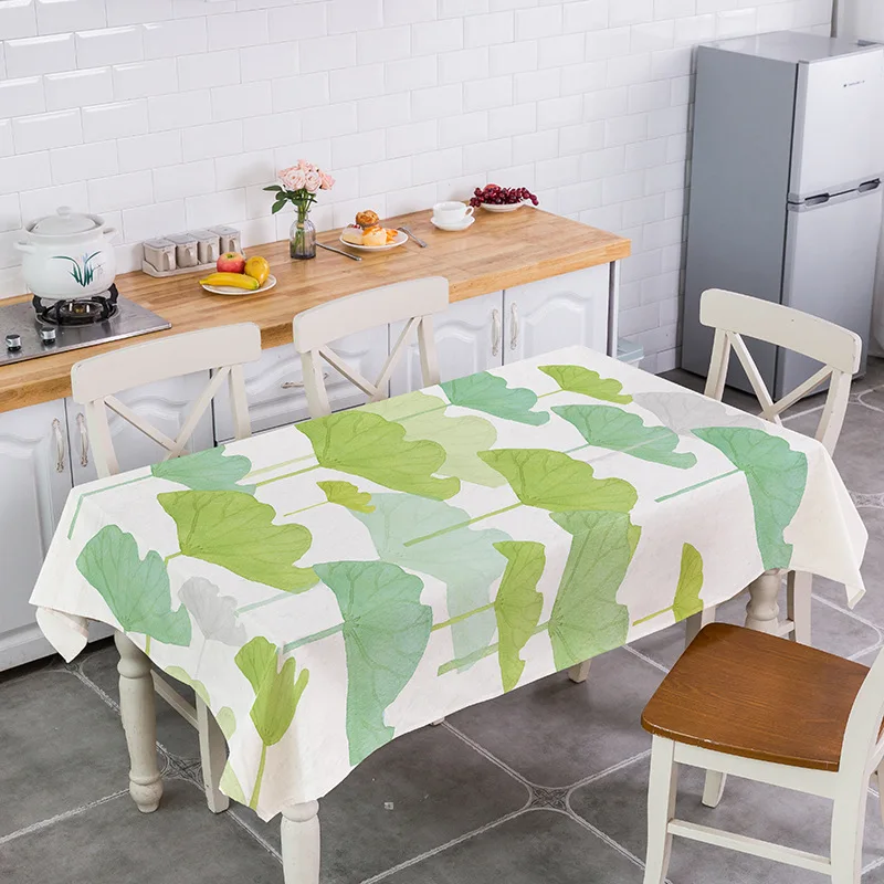 Green Palm Leaves Rectangular Tablecloth Tropical Plant Landscape Tablecloth Home Decor Dining Room Kitchen Travel Living Room