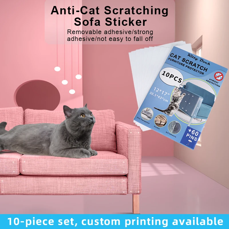 Cheap Anti-Cat Scratching Sofa Stickers Transparent Optional Size Sofa Protection Warning Cat