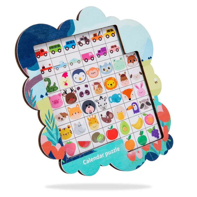 Early Educational Toys Wooden Russia Logic Jigsaw Puzzles Games For Children Custom