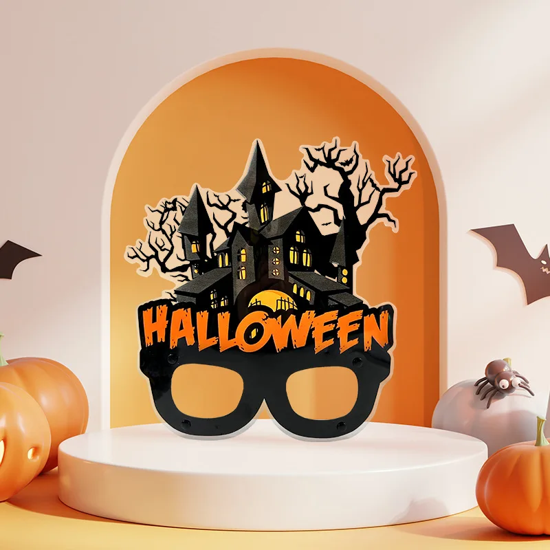 Halloween Eyeglasses Bulk Glitter Party Glasses Props for Cosplay Halloween Decorations for Both Kids and Adults