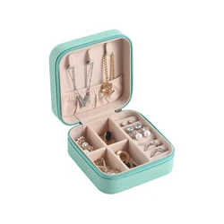Wholesale Custom PU Leather Jewelry Box Organizer Joyero Travel Portable Small Jewellery Ring Earring Wedding Gift Case for Girl