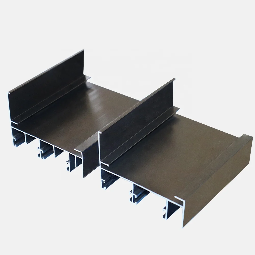 
6063 aluminum sliding window frame profile powder coating anodizing champagne china top brand factory 