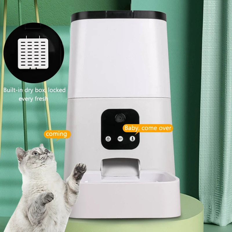 Automatic Pet Feeder Hot selling Automatic Cat Feeders Timed Pet Food Dispenser With Camera