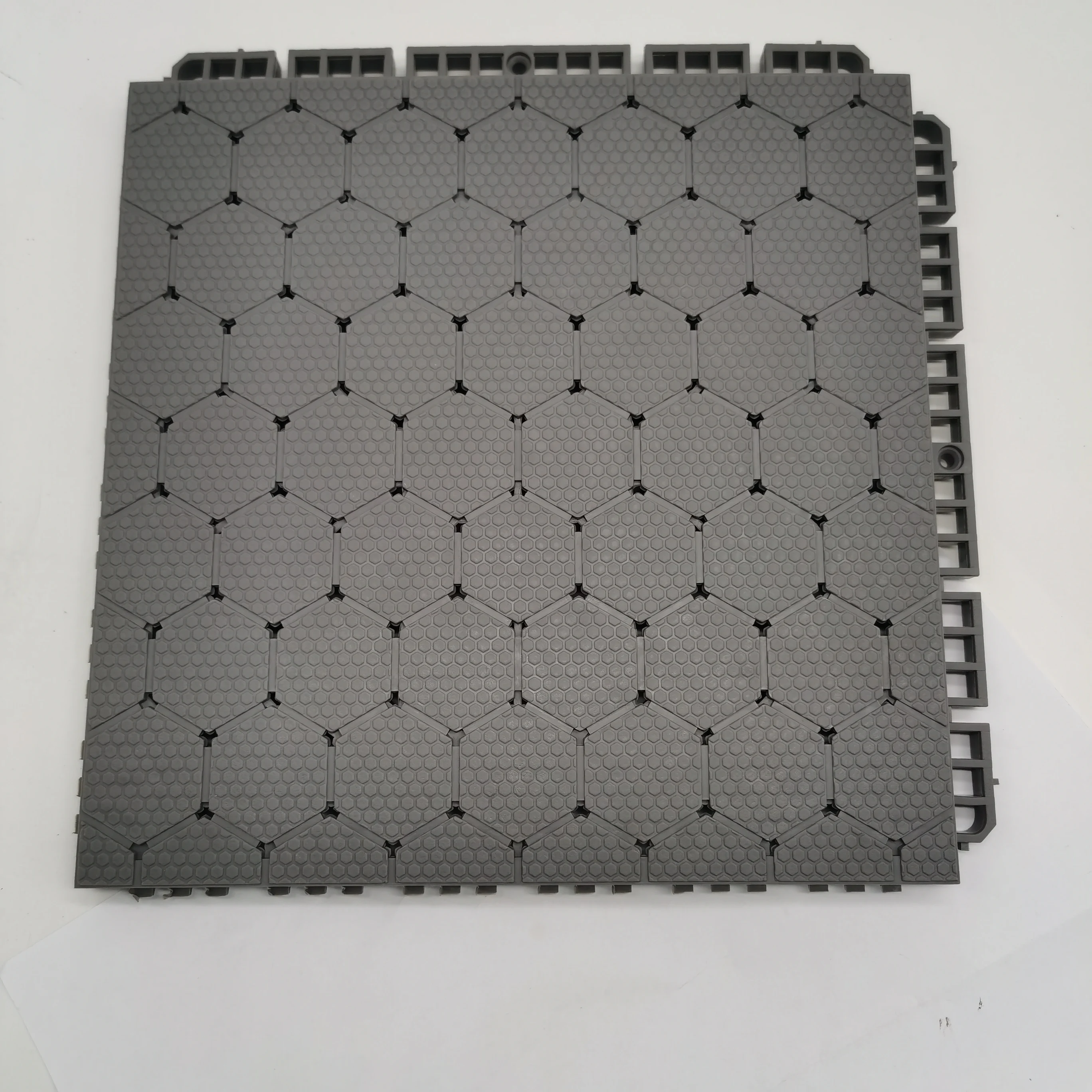 25x25cm elastic TPV material multipurpose interlocking plastic sports court flooring