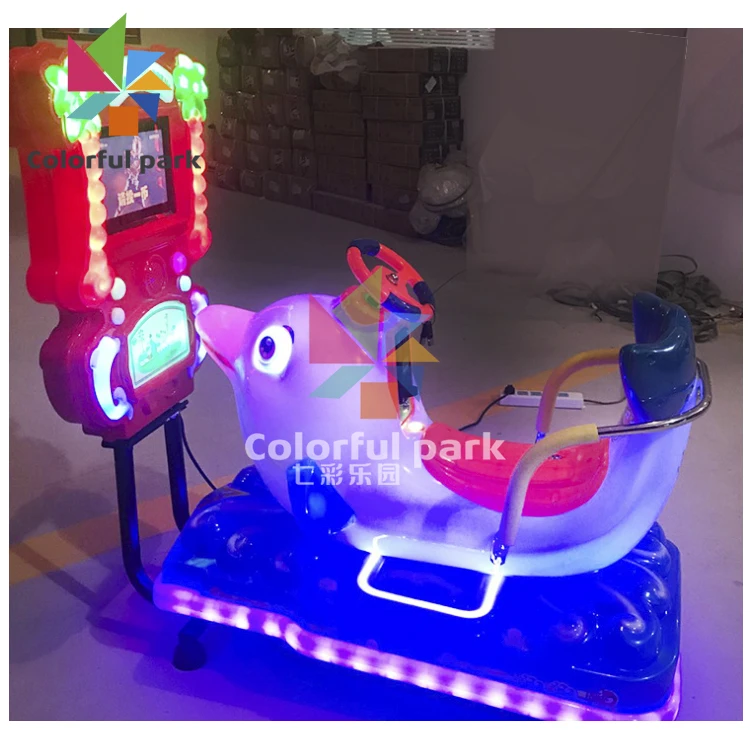 Красочный парк Розовый дельфин мини-игра машина 2019 качели машина 2020