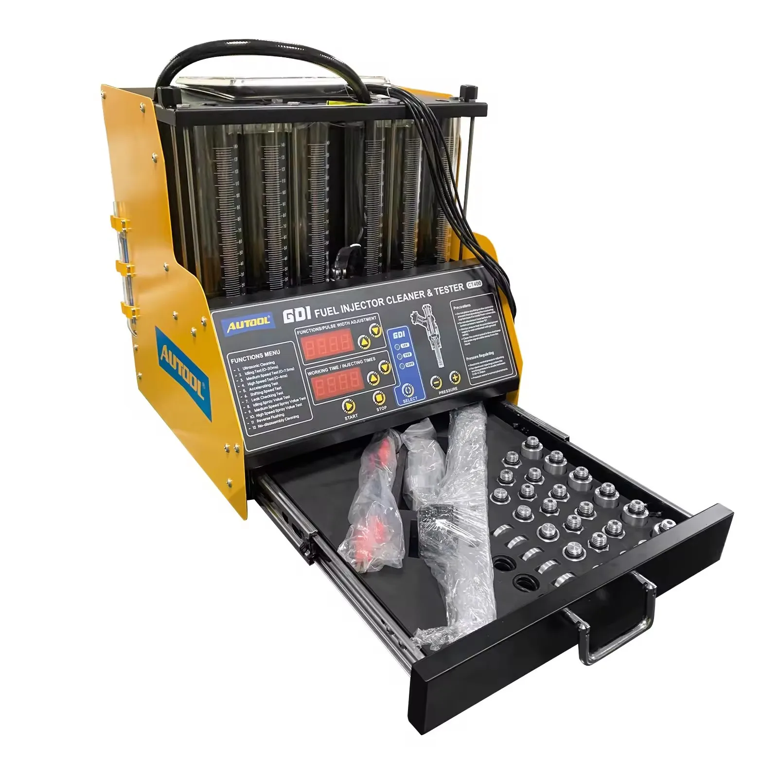 Официальный AUTOOL CT400 6-цилиндровый 110 В 220 новейший высоковольтный ультразвуковой GDI инжектор топлива Тестер