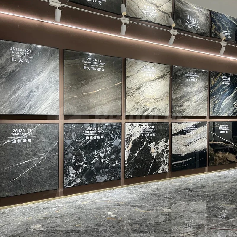 Luxury Large Format Porcelain Tile Glossy Sintered Stone 1200x1200 Flooring And Wall Porcelain Slab Tile For Hotel