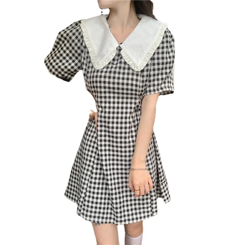 Маленькая черная юбка Диабло летнее платье нового дизайна с рукавами-пузырями собранной талией жареное уличное в стиле Хепберн