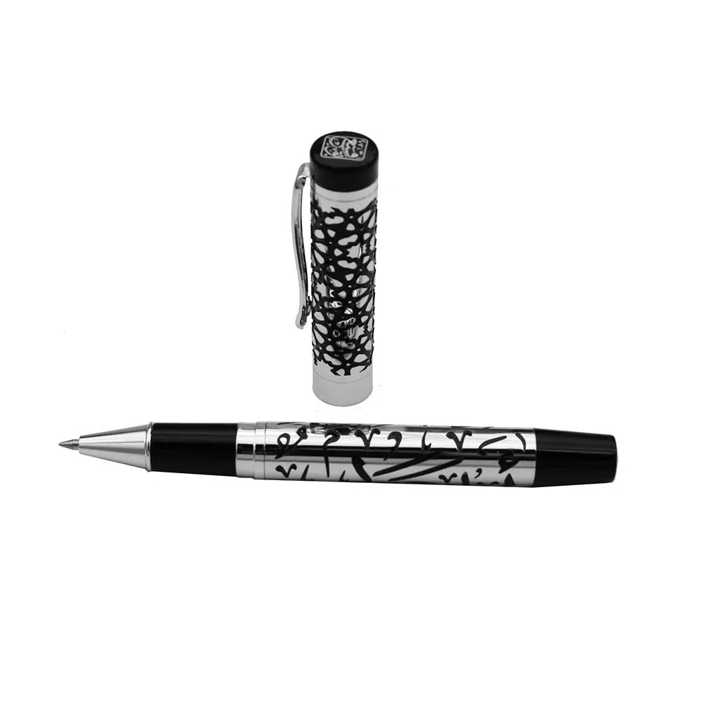 Customized brand chromeplate metal brass gel pen 0.5 mm with logo copper custom design pen VIP customized metal pen silvery