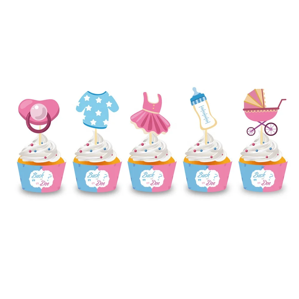 Factory wholesale baby shower decorations gender reveal banner buck or doe paper banner