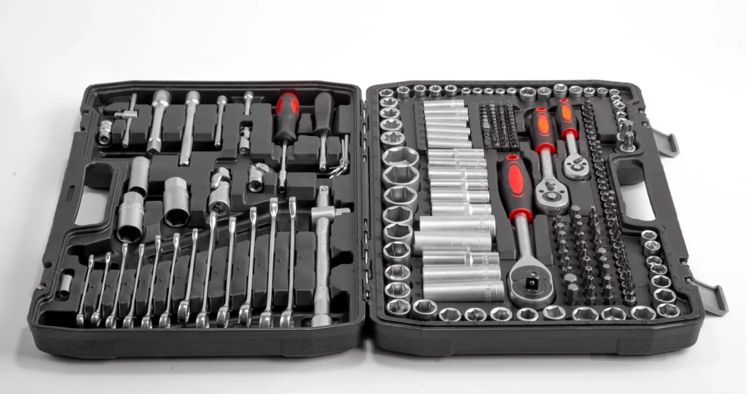 216PCS Tools Kit Tool Box Professional Socket Wrench Set with Ratchet handle and Socket Bits ratchet set socket tools