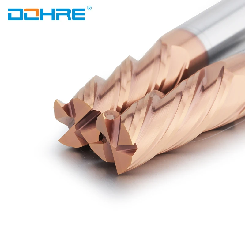 DOHRE UEX Highly Accurate High Hardness Carbide End Mill 4 Flutes Square Endmills