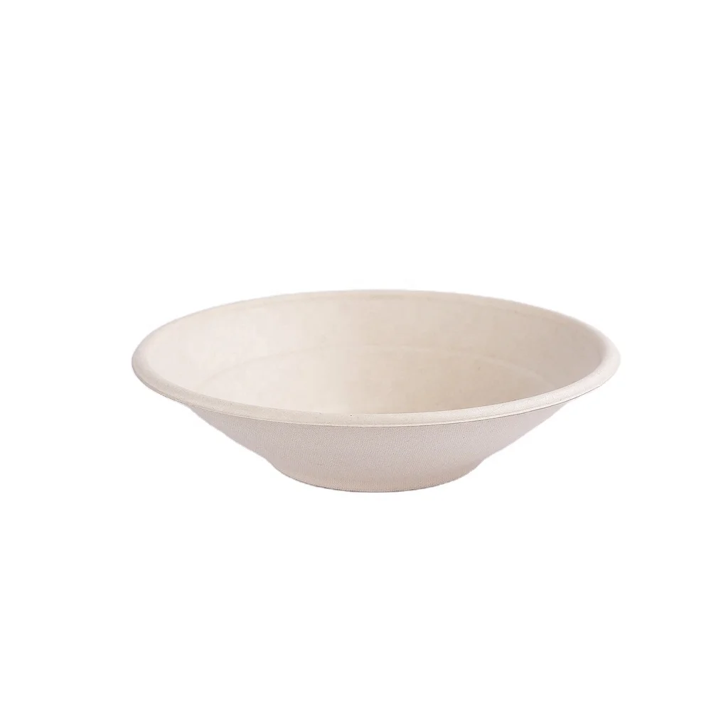 Disposable Biodegradable Sugarcane Sugar Cane Bagasse Paper Soup Salad Bowl