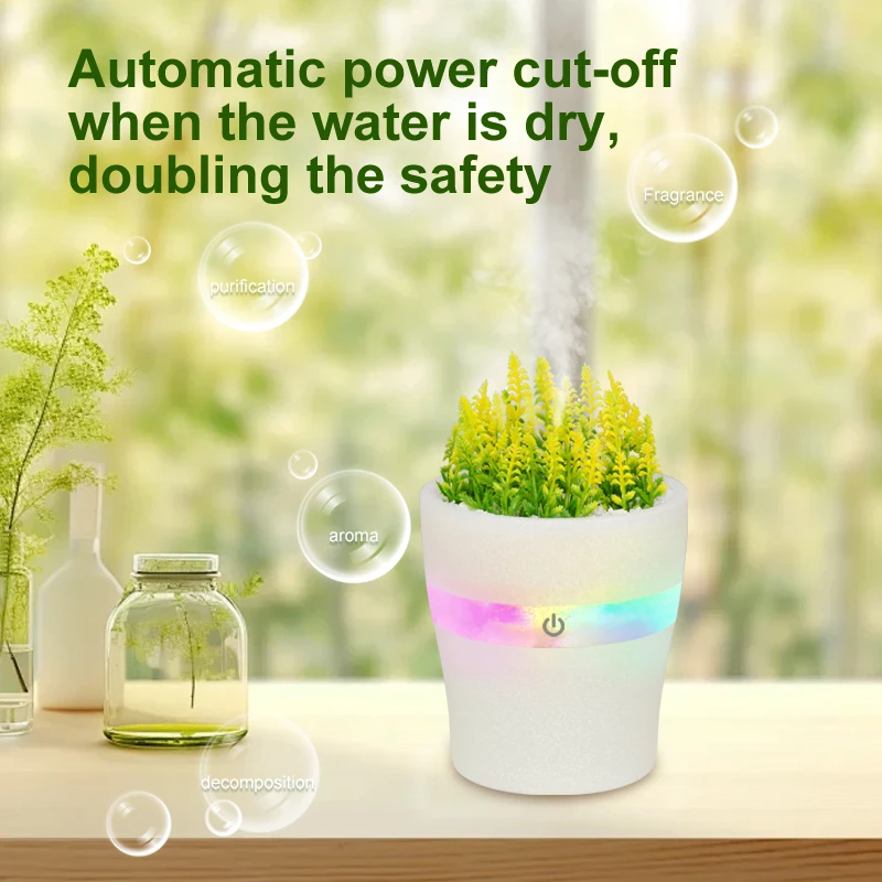 Factory Outlet Grass Plant 7 Colors Humidifiers Pp Manual Evaporative Humidifier Air Purifier Diffuser Air Humidifiers For Car