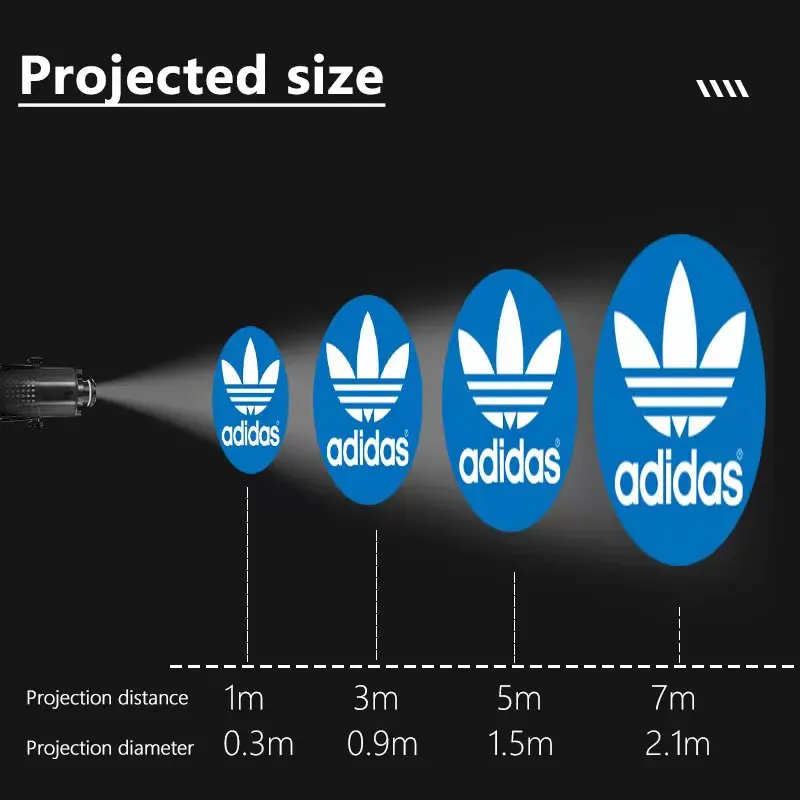Safety sign advertising 40w Floor Led Outdoor Gobo Projectors Customize Logo Projector Floor Lamp Advertising Lights