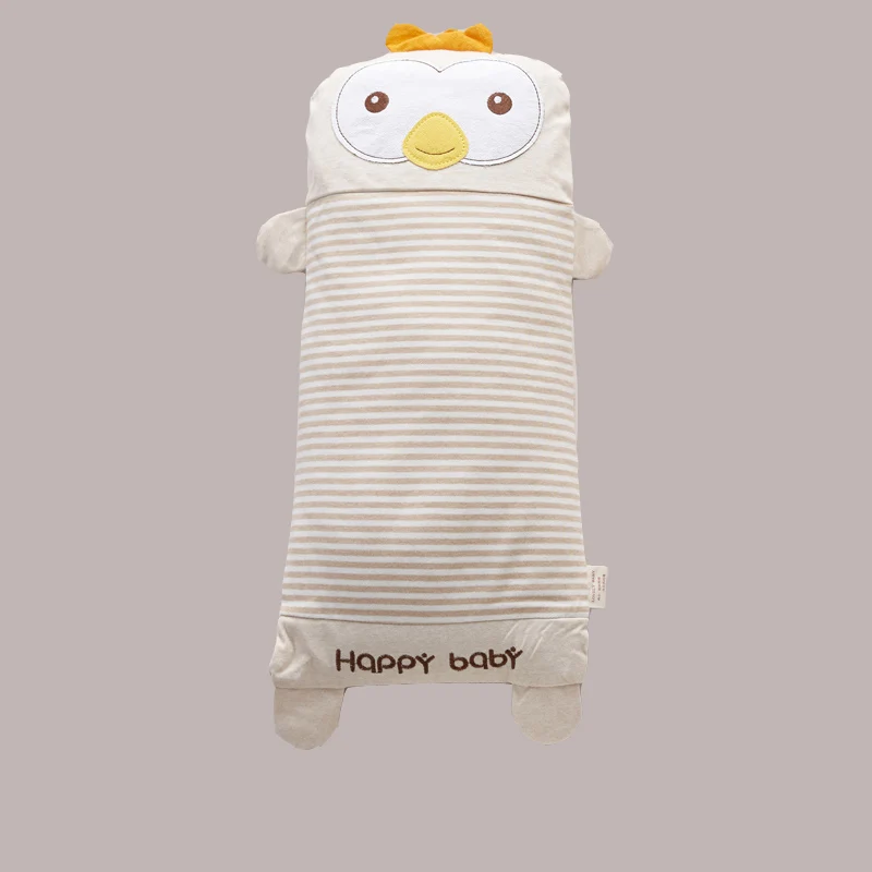 Cute Ringed Nap Pillow For Children With Soft Durable Washed Cotton Pillowcase With Animal Pattern