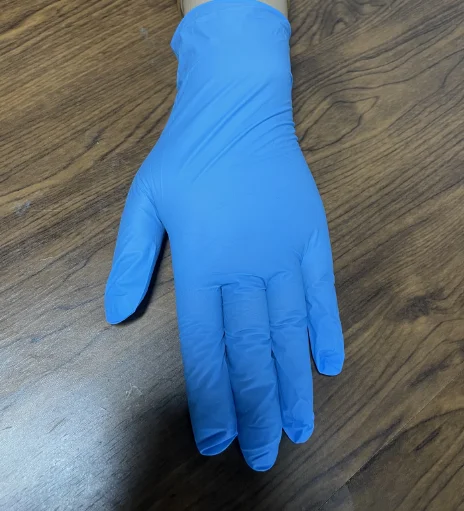 tattoo beauty manicure salon cleaning custom logo nitrile Latex and Powder Free Textured fingers working chemical proof gloves