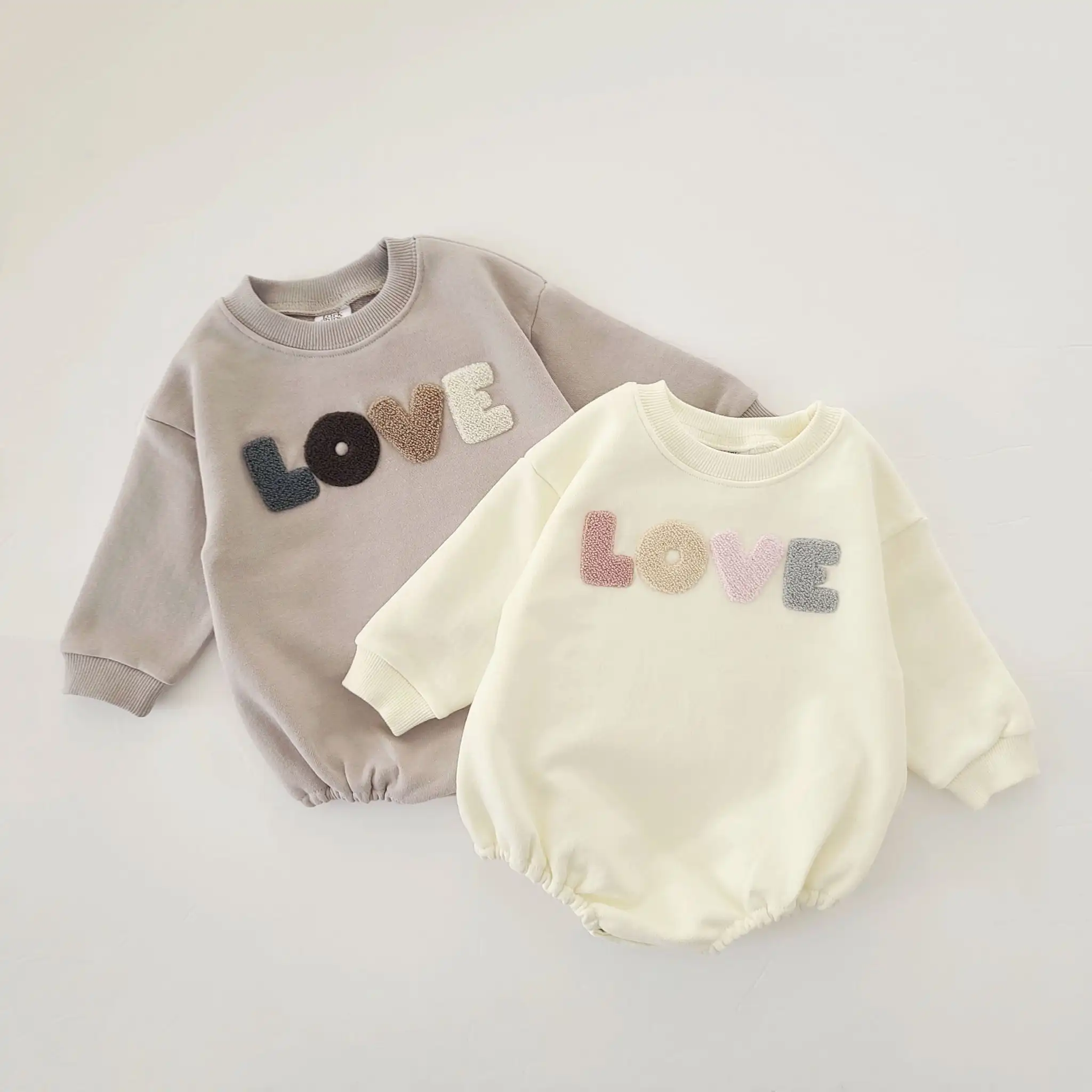 Custom Baby Mini Sweatshirt Romper Newborn boy Pajamas Clothes Baby boy bodysuit cotton overall romper Baby jumpsuit Onesie