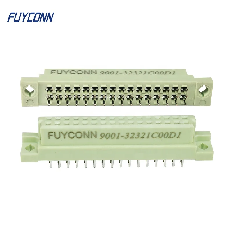2.54mm 2 rows pcb vertical 2*16pin 32pin Female Euro 41612 Connector, Easy Type PCB straight 2 rows 32 pin DIN41612 Connector