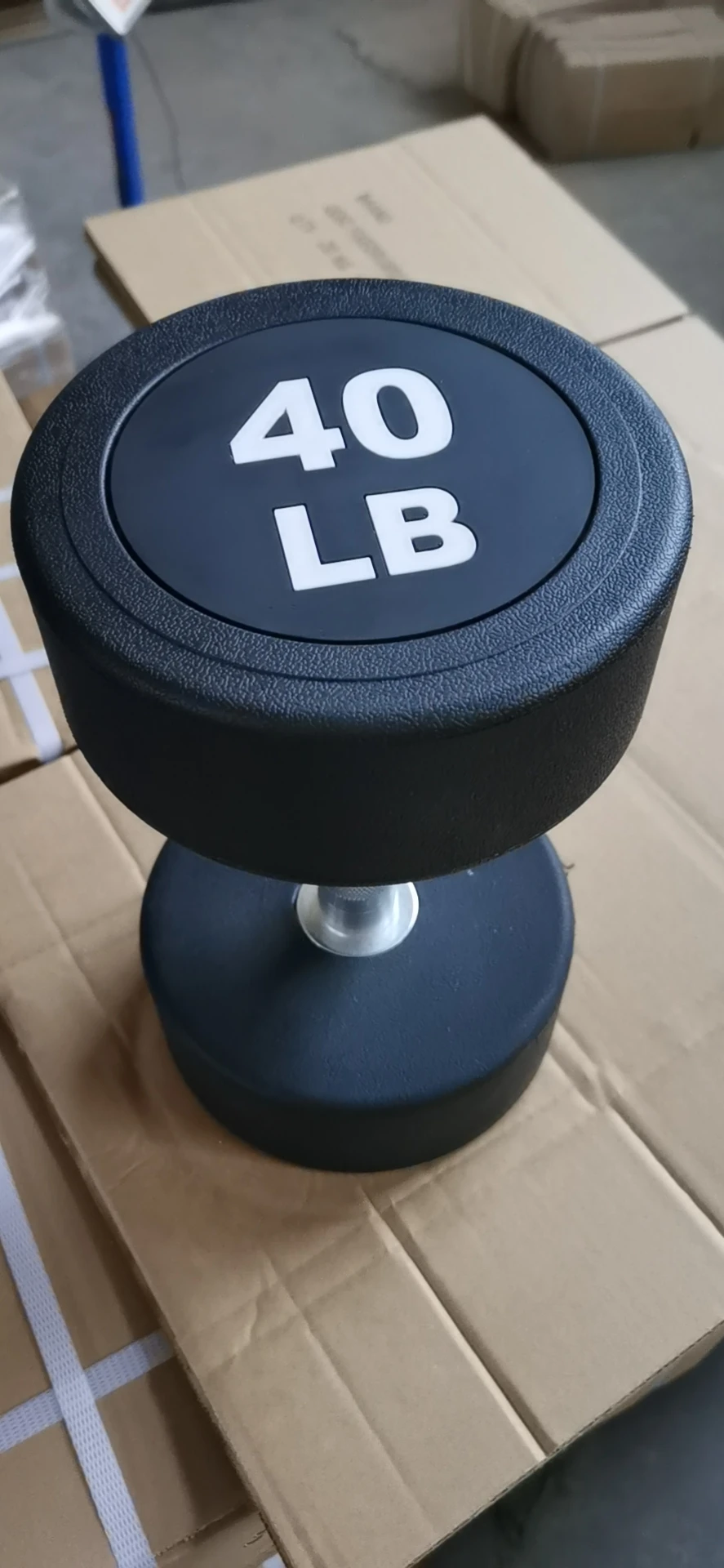 Gym fitness equipment Dumbbells Set  with Knurled and Chromed Handle Rubber Coated Round Head  5-110 LB for Fitness Equipment