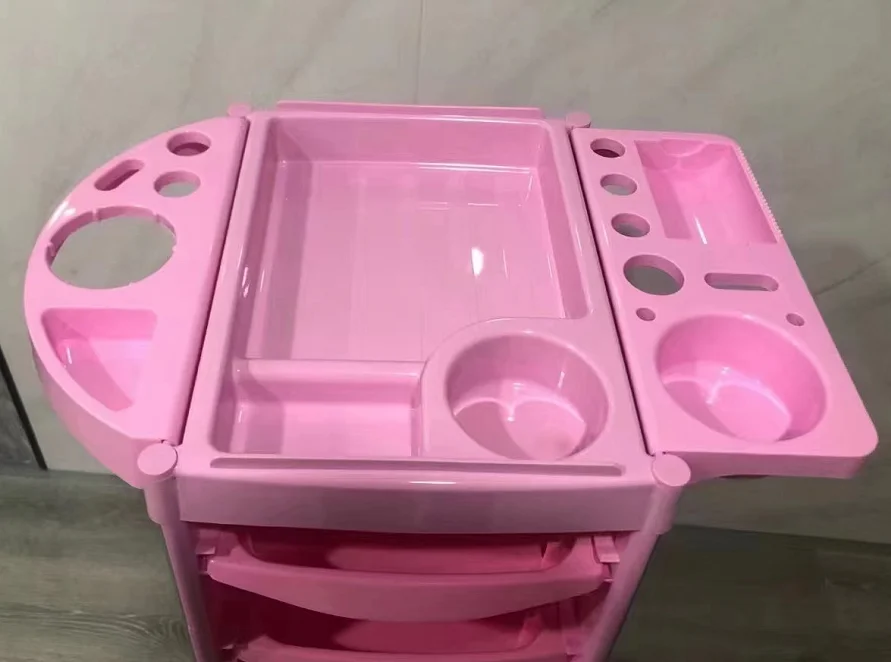 Professional hair trolley for sale salon chair trolley pink QZ-FH02L