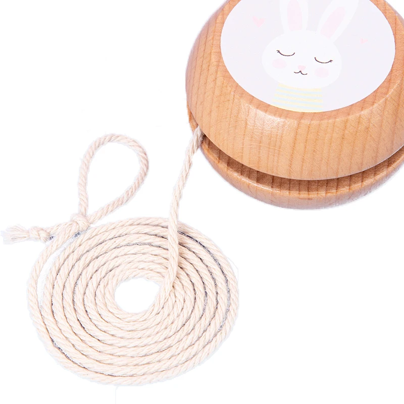 Kids Wooden Toy for Boys Girls Yoyo Balls Colorful Cartoon Animals Children Stress Relief Toys Funny Gifts