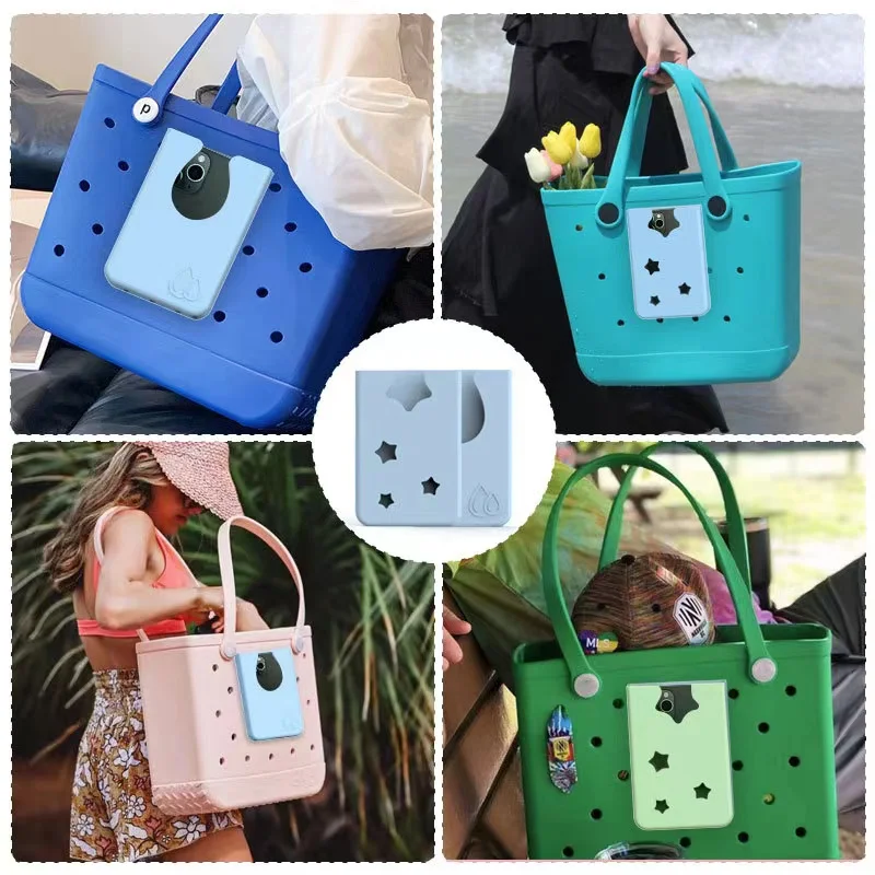 Silicone Insert Charm Phone Holder Accessories for Bog Bag Soft Rubber Phone Holder Charm Accessory Compatible with Bogg Bags