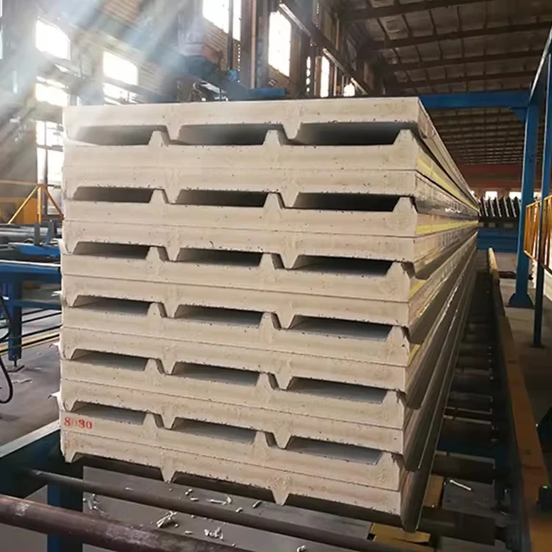 Rock Wool Insulated Sandwich Panel for Outdoor Wall Roof 40 Foot JIS Grade ST37 Steel Sheets Cutting Welding Processing Service